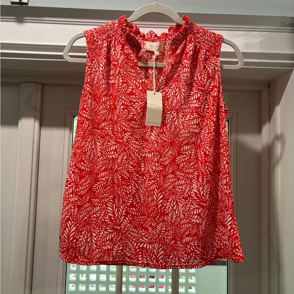 Small Sleeveless red blouse